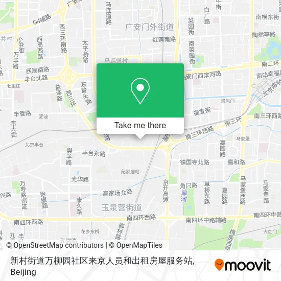 新村街道万柳园社区来京人员和出租房屋服务站 map