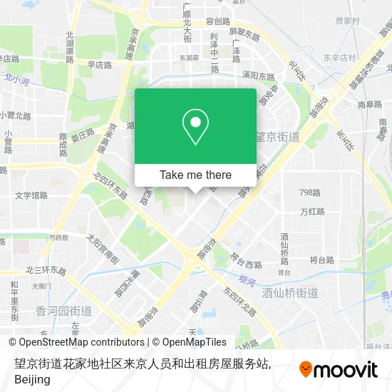 望京街道花家地社区来京人员和出租房屋服务站 map