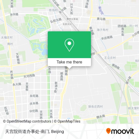 天宫院街道办事处-南门 map