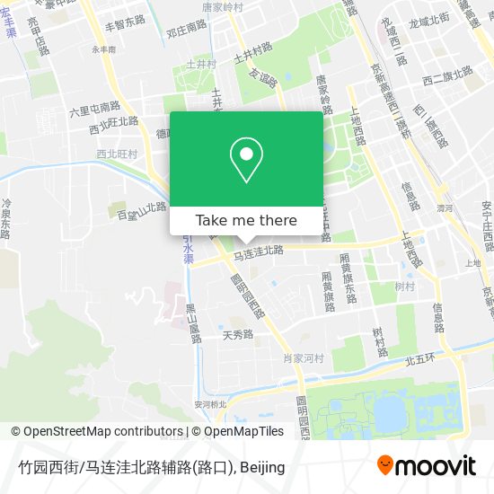 竹园西街/马连洼北路辅路(路口) map