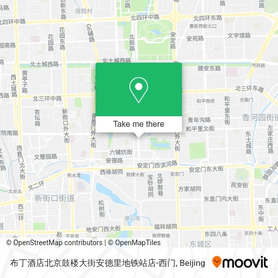 布丁酒店北京鼓楼大街安德里地铁站店-西门 map