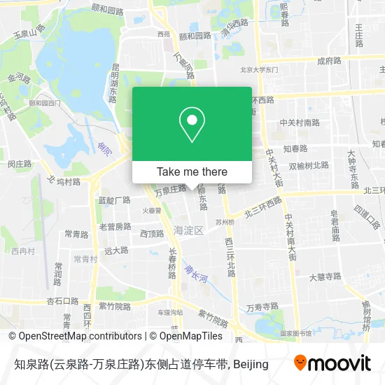 知泉路(云泉路-万泉庄路)东侧占道停车带 map