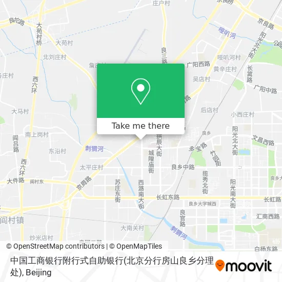 中国工商银行附行式自助银行(北京分行房山良乡分理处) map