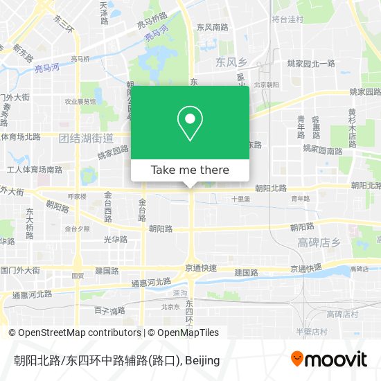 朝阳北路/东四环中路辅路(路口) map