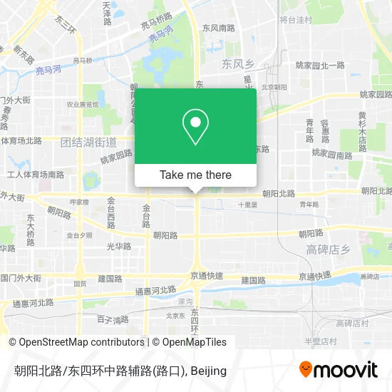 朝阳北路/东四环中路辅路(路口) map