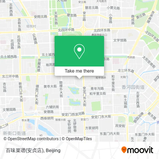 百味菜谱(安贞店) map