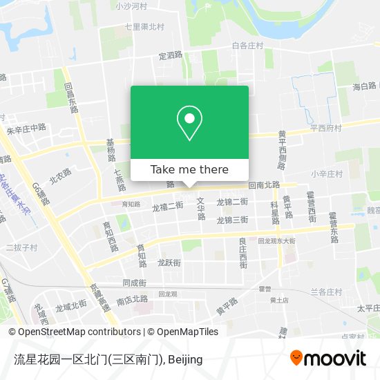 流星花园一区北门(三区南门) map