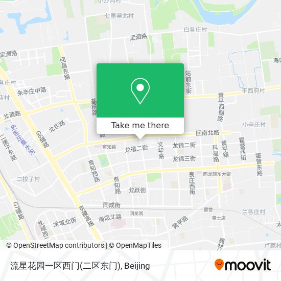 流星花园一区西门(二区东门) map