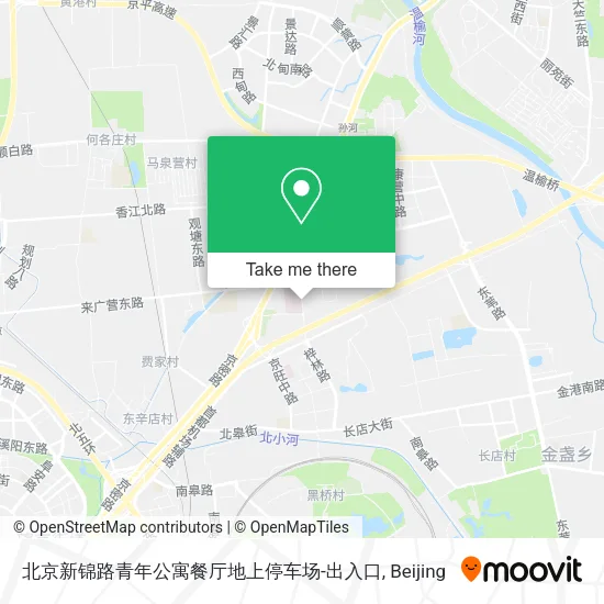 北京新锦路青年公寓餐厅地上停车场-出入口 map
