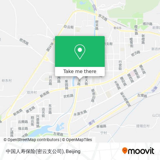 中国人寿保险(密云支公司) map