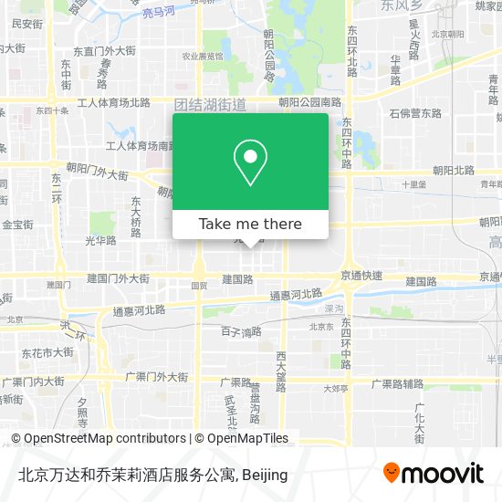 北京万达和乔茉莉酒店服务公寓 map