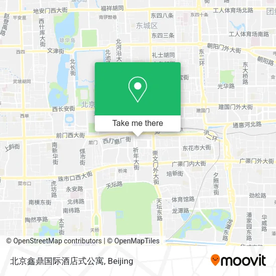 北京鑫鼎国际酒店式公寓 map