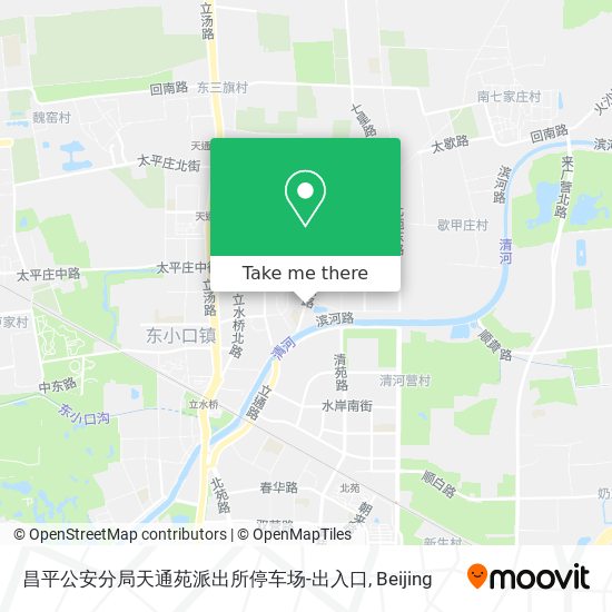 昌平公安分局天通苑派出所停车场-出入口 map