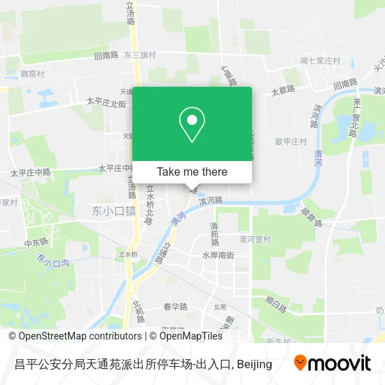 昌平公安分局天通苑派出所停车场-出入口 map
