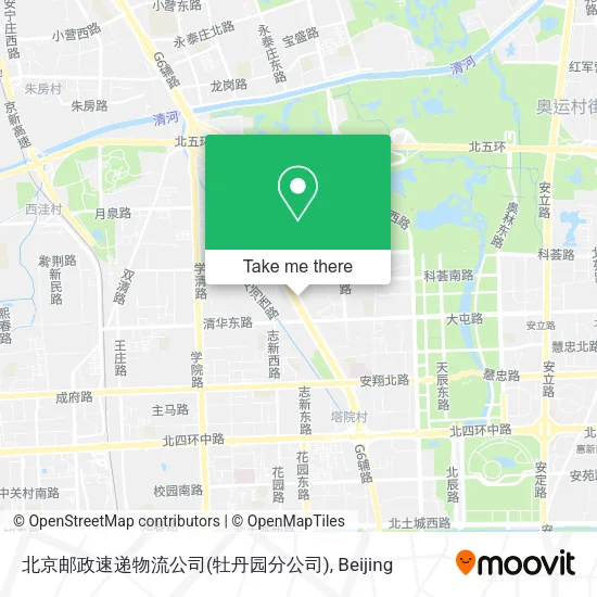 北京邮政速递物流公司(牡丹园分公司) map