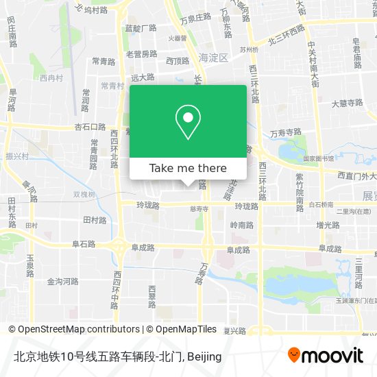 北京地铁10号线五路车辆段-北门 map