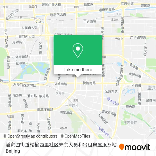 潘家园街道松榆西里社区来京人员和出租房屋服务站 map