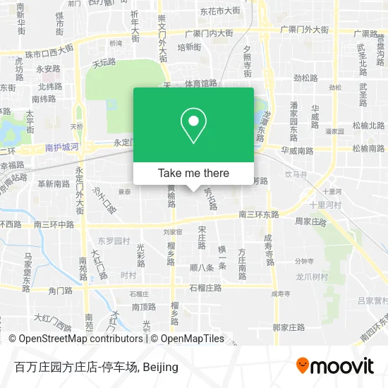 百万庄园方庄店-停车场 map