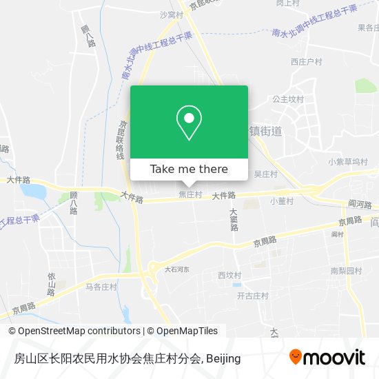 房山区长阳农民用水协会焦庄村分会 map