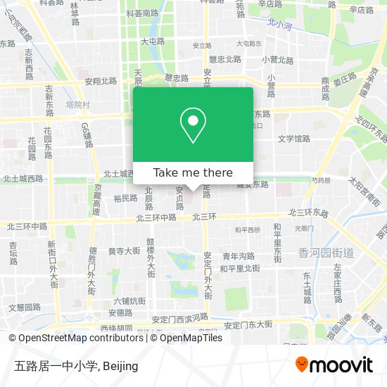 五路居一中小学 map