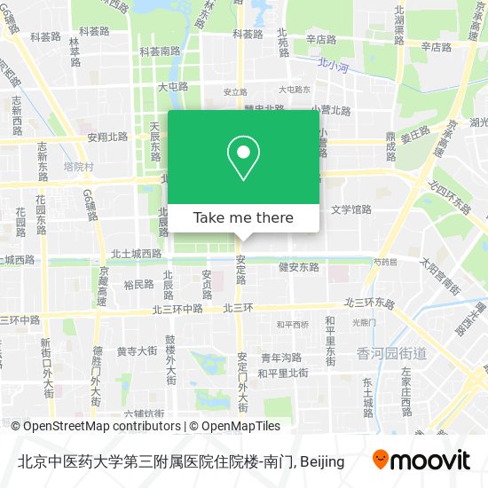 北京中医药大学第三附属医院住院楼-南门 map