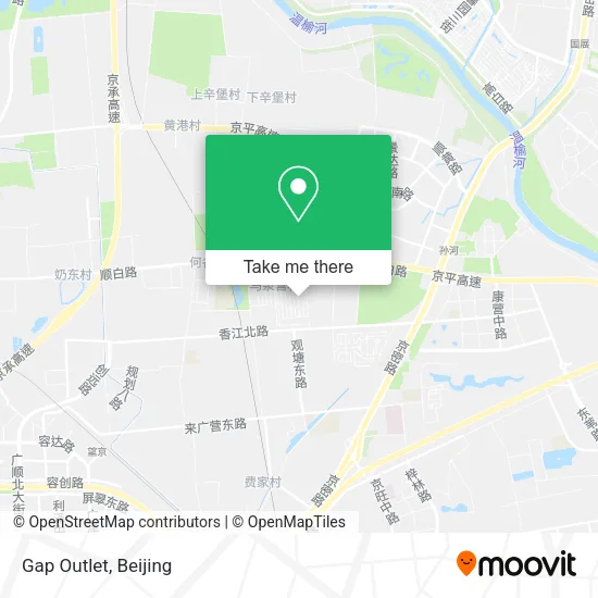 Gap Outlet map