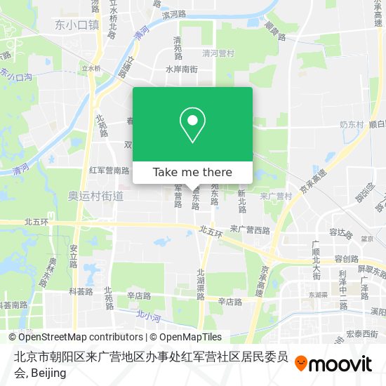 北京市朝阳区来广营地区办事处红军营社区居民委员会 map