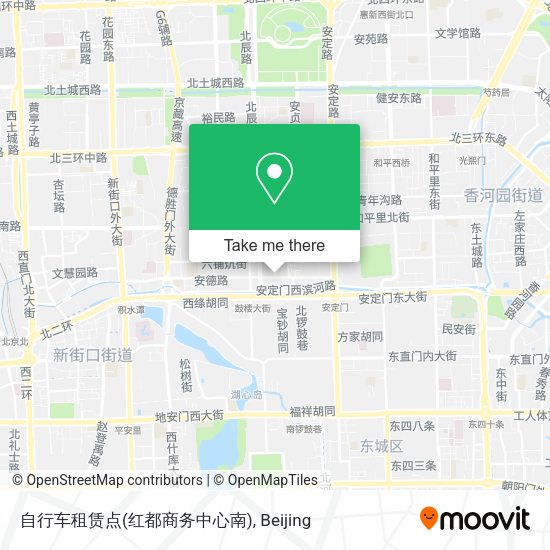 自行车租赁点(红都商务中心南) map