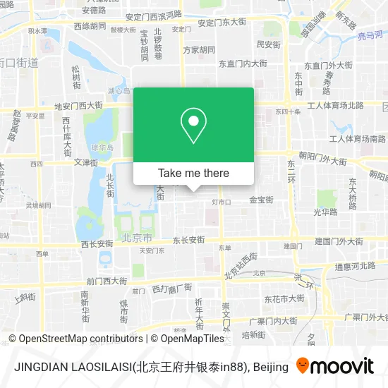 JINGDIAN LAOSILAISI(北京王府井银泰in88) map