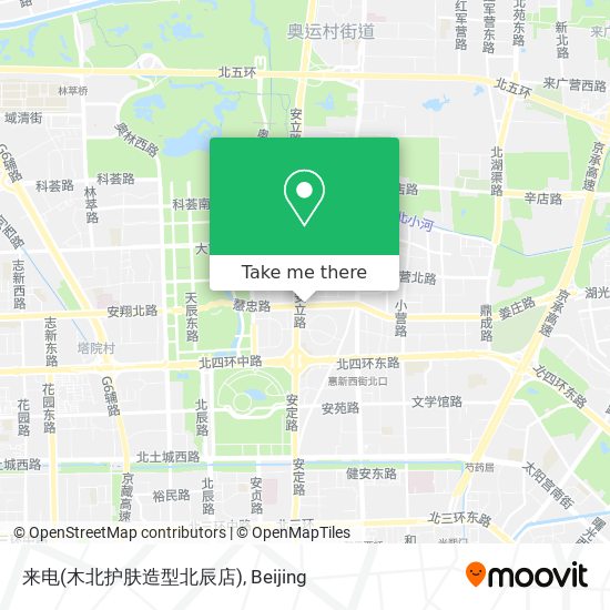 来电(木北护肤造型北辰店) map