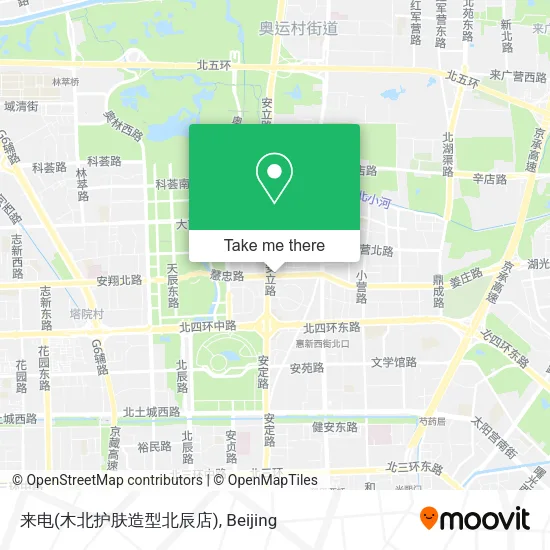 来电(木北护肤造型北辰店) map