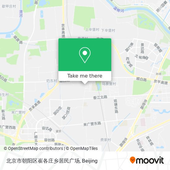 北京市朝阳区崔各庄乡居民广场 map