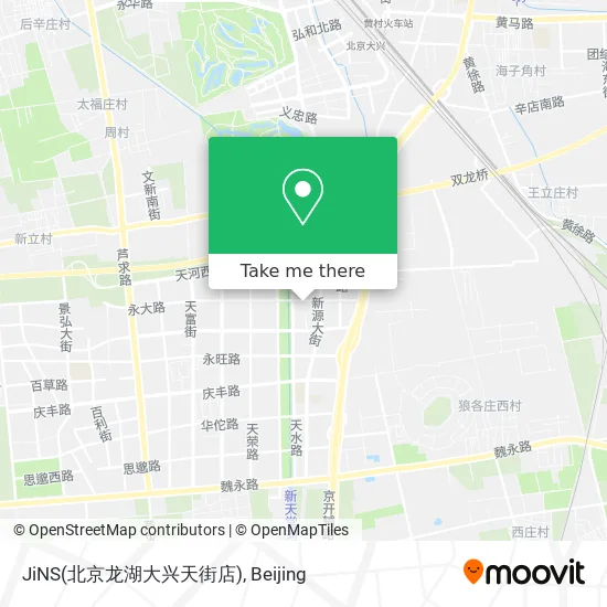 JiNS(北京龙湖大兴天街店) map