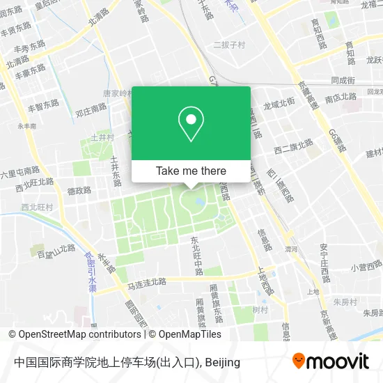 中国国际商学院地上停车场(出入口) map