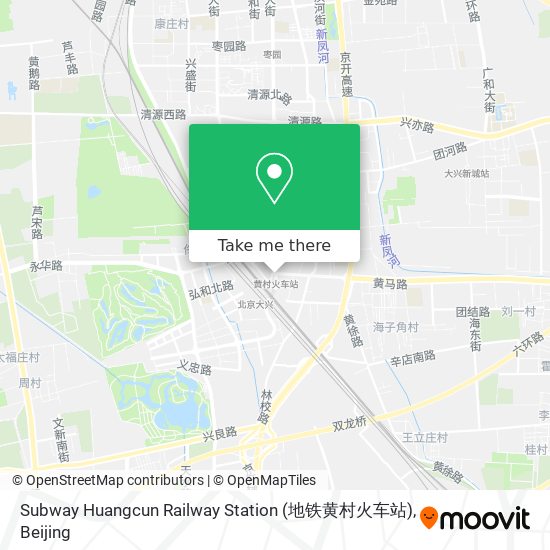 Subway Huangcun Railway Station (地铁黄村火车站) map