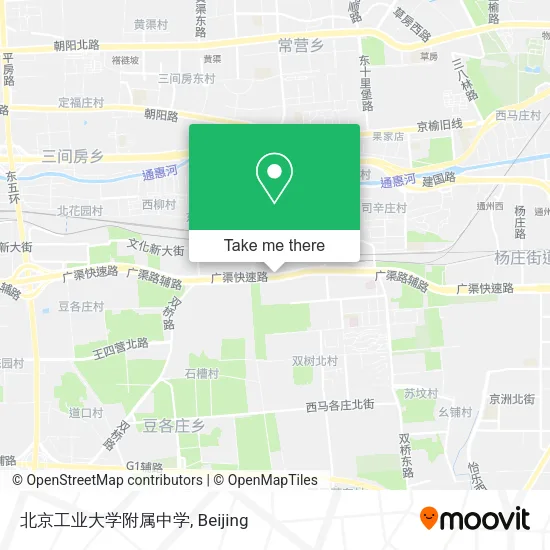 北京工业大学附属中学 map