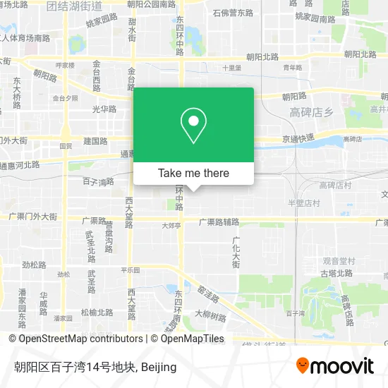 朝阳区百子湾14号地块 map