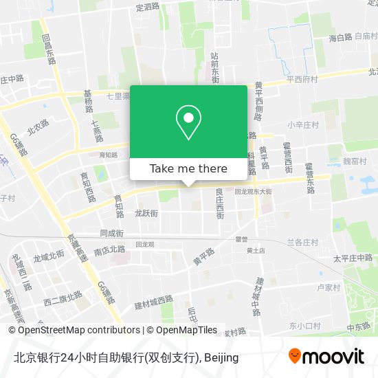 北京银行24小时自助银行(双创支行) map