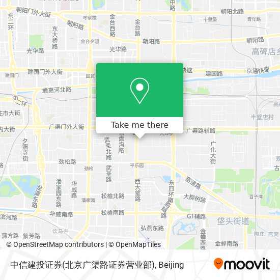 中信建投证券(北京广渠路证券营业部) map