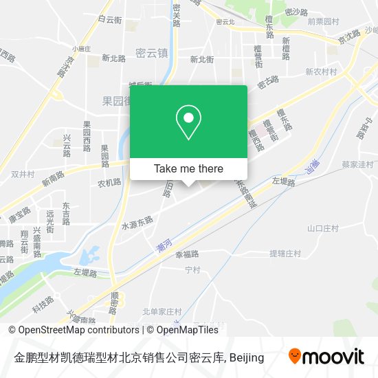 金鹏型材凯德瑞型材北京销售公司密云库 map