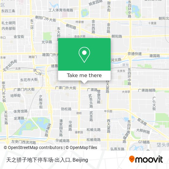 天之骄子地下停车场-出入口 map