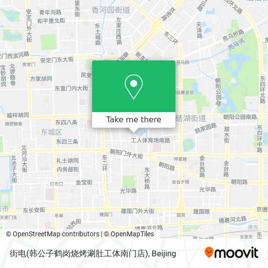 街电(韩公子鹤岗烧烤涮肚工体南门店) map