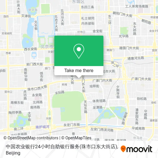 中国农业银行24小时自助银行服务(珠市口东大街店) map