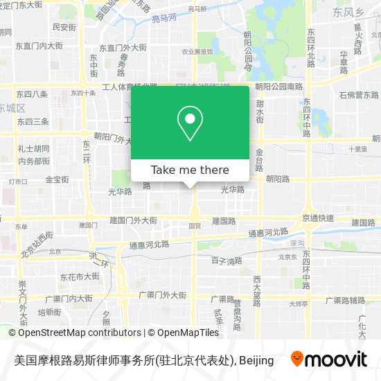 美国摩根路易斯律师事务所(驻北京代表处) map