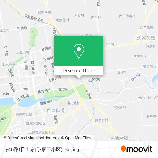 y46路(日上东门-康庄小区) map