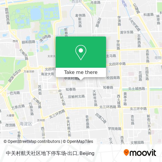 中关村航天社区地下停车场-出口 map