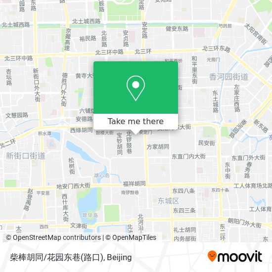 柴棒胡同/花园东巷(路口) map