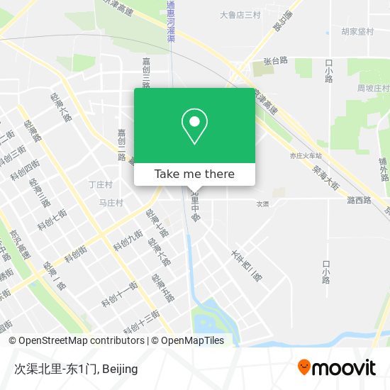 次渠北里-东1门 map