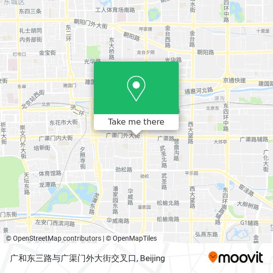 广和东三路与广渠门外大街交叉口 map