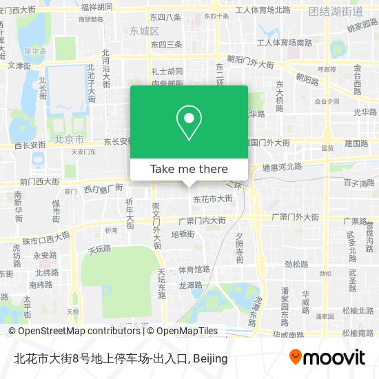 北花市大街8号地上停车场-出入口 map